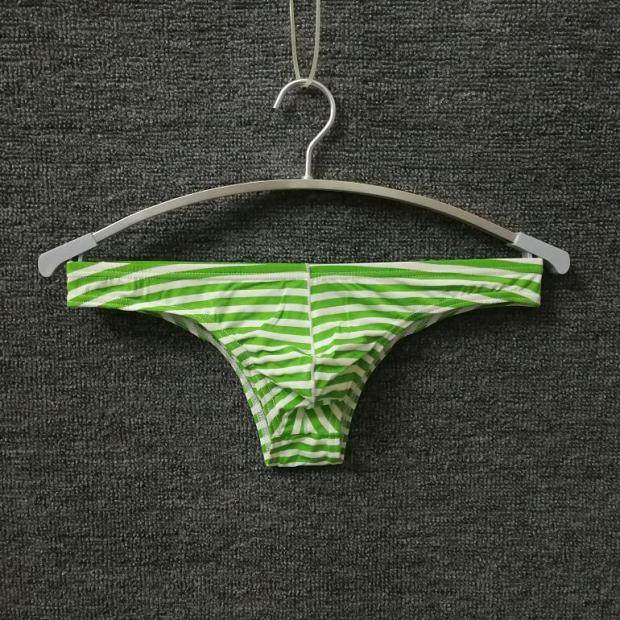 2 half-pack hips narrow hips men's triangle men's small panties Stripes never go out of style Soft elastic large