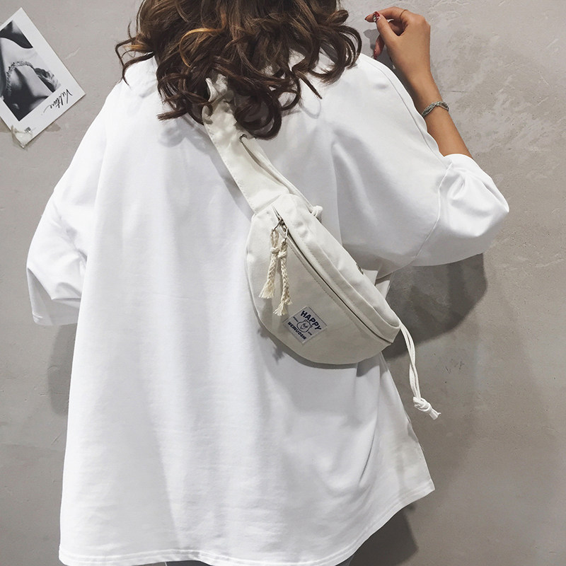 Slanted Satchel Bag woman bag new 2021 Korean version pure color casual chest wrap ins minimalist tide 100 lap single shoulder inclined satchel bag