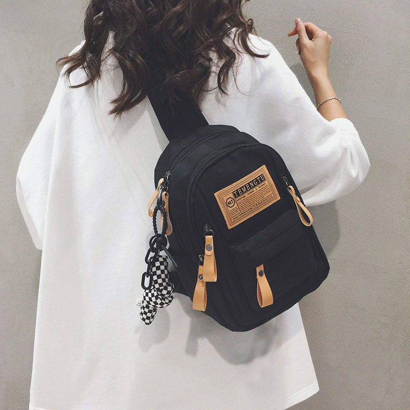 Linglan Japanese and Korean trendy functional chest bag crossbody small backpack