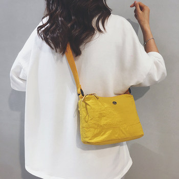 Linglan five-color simple and fashionable canvas cross-body small square bag