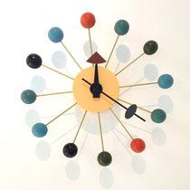 Hot sale Modern simple creative solid wood candy wall clock silent sun movement nelson Ball clock