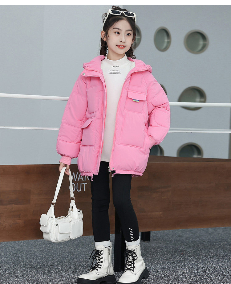 女童羽绒棉服冬季2024新款大童女孩免洗棉衣加绒加厚儿童冬装外套详情22