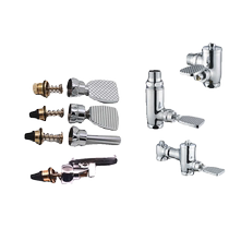 Horizontal flushing valve core foot pedal hand-pressed tower-shaped valve core water-stop pad push rod valve core accessories to increase the tower shape