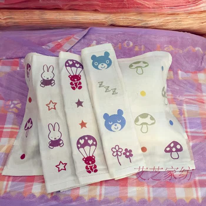 Gối bông cho trẻ sơ sinh Ba lớp Gạc gối Mẫu giáo Đặc biệt Jacquard Hoạt hình Gối Hai vỏ gối vuông