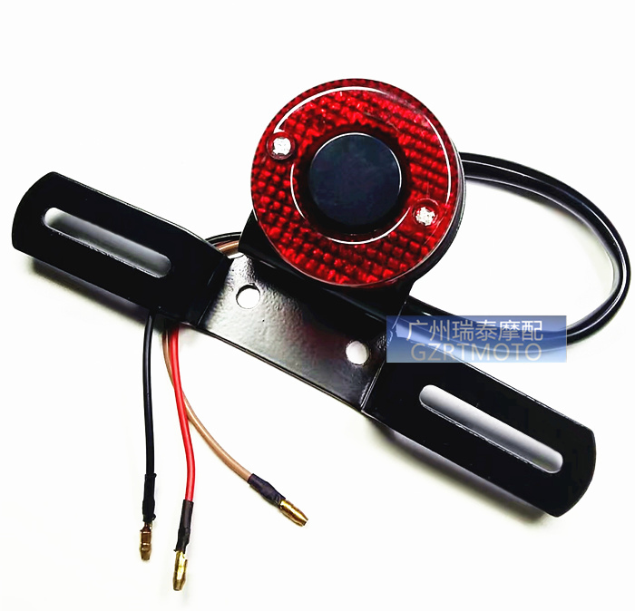 Phụ kiện xe máy Harley Cruise Prince xe sửa đổi retro kim loại phía sau đèn hậu đèn phanh tấm giấy phép phanh đèn hậu - Đèn xe máy đèn pha xe máy siêu sáng