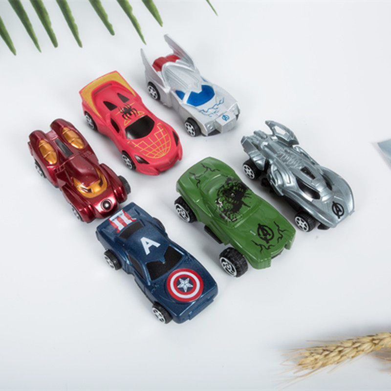 Birthday cake decorations 6 mini back car mobilization jewelry children's toy car