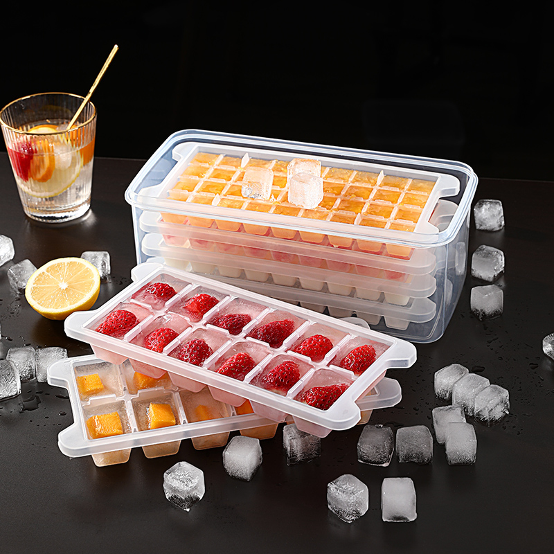 Ice freezer freezers ice cubes ice-making box frozen ice cubes Silicone Jelly Freeze Ice with lid Home Big God Ware Fridge Homemade
