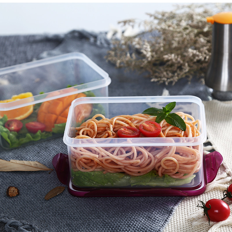 Puye Plastic Sealed Box Fridge Crisper Box Suit Multi-Spec Microwave Oven Lunch Box Lunch Box Refreshing Bowl