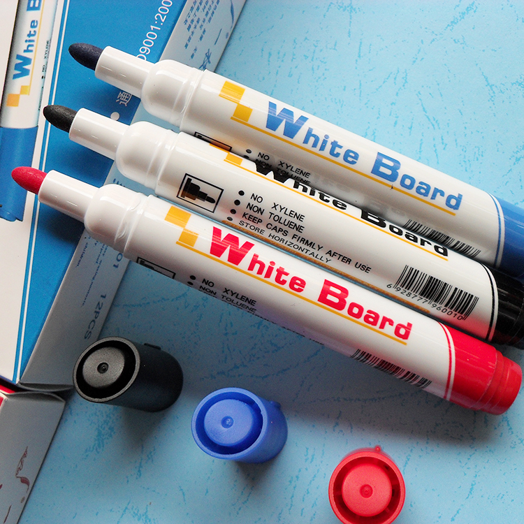 A pen whiteboard pen 1 2 yuan, medium box 12 pieces, red, blue, black 3 colors, high quality and low price