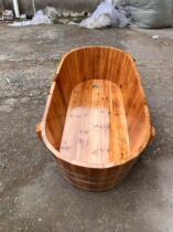 Pig-killing wooden barrel tofu barrel pure solid wood pig-killing artifact equipment thickened pig-killing and scalding pig hair special basin
