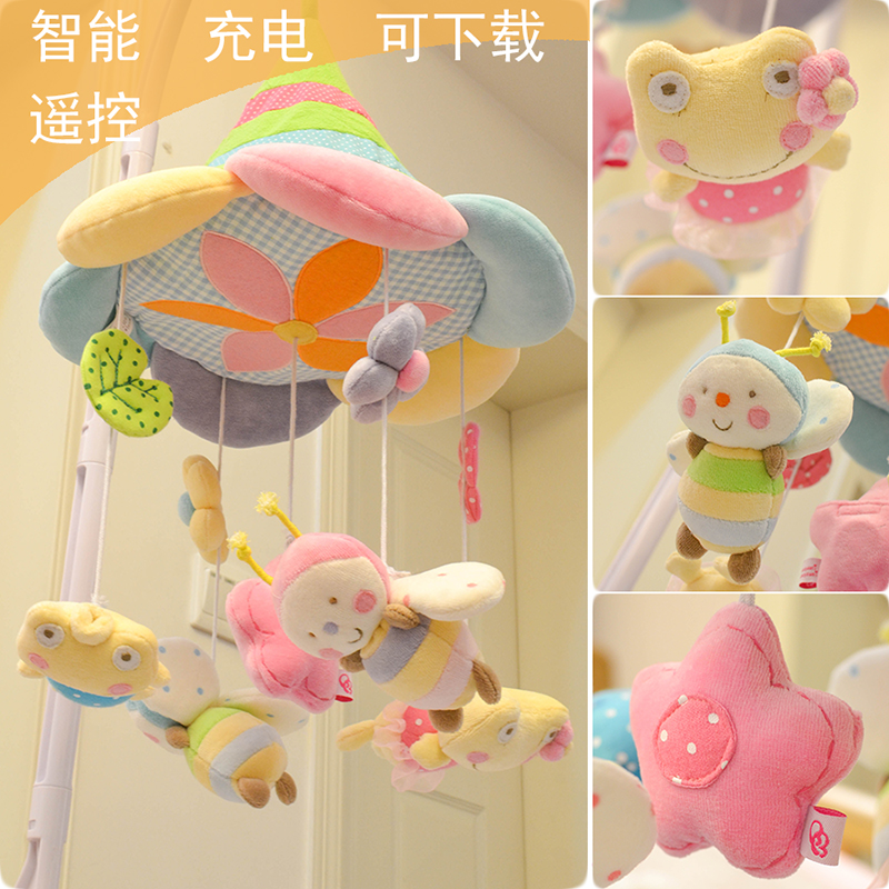Bed Bell Baby Newborn Can Swivel Cloth Art Pendant Crib Toys Anti-Slant View Suspended 3-month finished product-Taobao