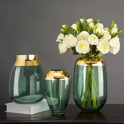 Nordic Glass Vase ornaments living room flower arrangement creative simulation dry flower table coffee table TV wine cabinet decoration decoration