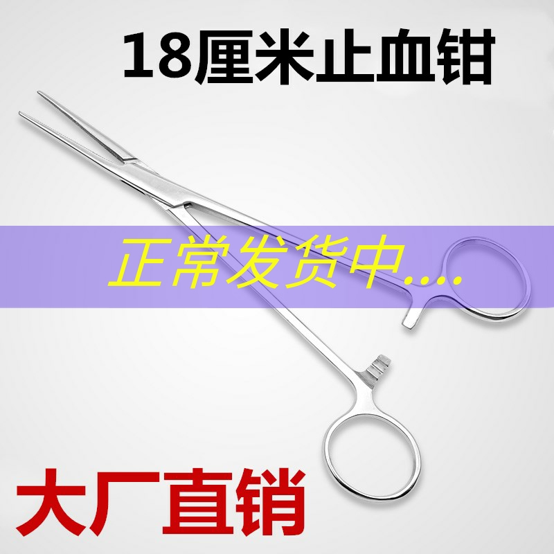 18 cm Stainless Steel Tourniquet Rubber Band Gluten Assistant Straight Elbow Cupping Fishing Pincer Pet Plucking Pliers