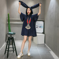 KEIKO Kaili gốc 2018 mùa hè mới lá sen phim hoạt hình đính thỏ tai trùm đầu ăn mặc