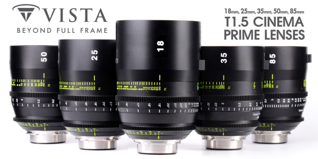 TokinaVista full-frame cinema T1.5 prime lens