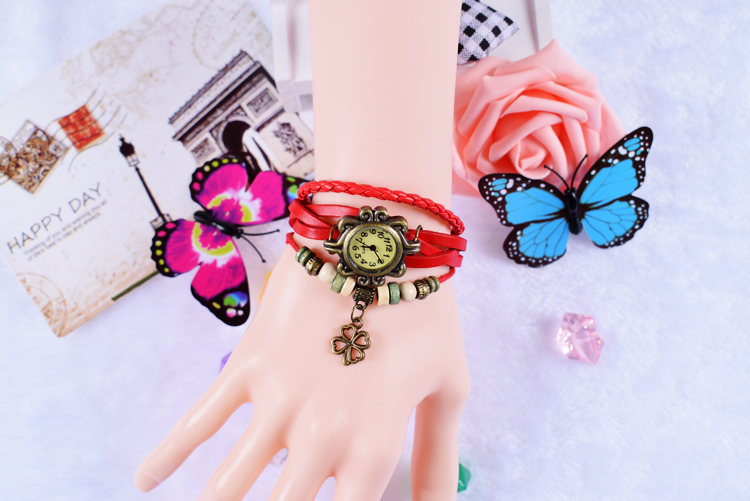 Bảng Nữ Sinh viên Mori Vòng đeo tay đơn giản Đồng hồ đeo tay Retro Bảng nam Cao đẳng Gió Thử thạch anh - Vòng đeo tay Cuff vòng tay gỗ trầm hương