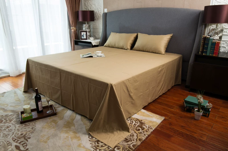 tấm vải cotton Ai Cập đồng bằng rắn màu bông 60 đơn hoặc kép ngủ King Studio đơn lớn giao dịch một mảnh tùy chỉnh - Khăn trải giường ga giường đơn