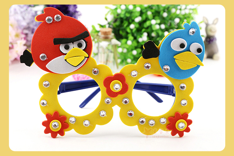 Quà tặng Giáng sinh Kính kim cương eva mẫu giáo DIY sinh nhật dán tay sáng tạo làm đồ chơi âm thanh nổi 3D đồ dùng đồ chơi tự tạo chủ đề trường mầm non