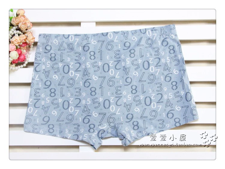 Fu Nilai Quần lót nam Boxer Quần short Quần lót giữa eo Quần bằng phẳng Stretch Cotton Lycra Cotton Aiwei Thở 1296 quần sịp đùi nam