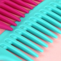 Large large tooth comb Wide tooth comb Curly hair comb Inner buckle plastic anti-static pear flower head hair comb Shunfa wooden comb