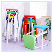 Workshop stool Factory assembly line operation stool Work stool Steel-wood small square stool Fast food iron stool Training metal stool