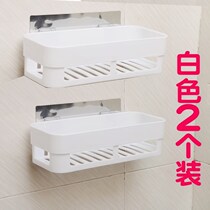 Punch-free wall rack kitchen bathroom wall storage rack refrigerator Wall wall suction Wall bedside basket