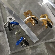 European and American trendy star letter earrings INS lukewarm fashion personality Advanced senses minimalist circle ear spikes