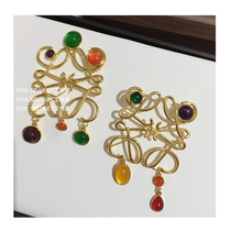 Geometric Abstract Gems Pins Vintage Vintage Vintage Colorful Brooch Atmospheres Brief About 100 Hitch Suit Accessories