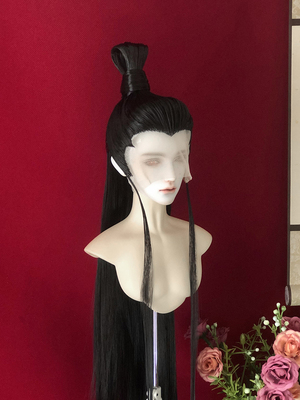 taobao agent Bjd ancient style wig uncle 3 points 4 points baby with styling hair ancient costume hair bun half hair hand hook three pointed high temperature wire