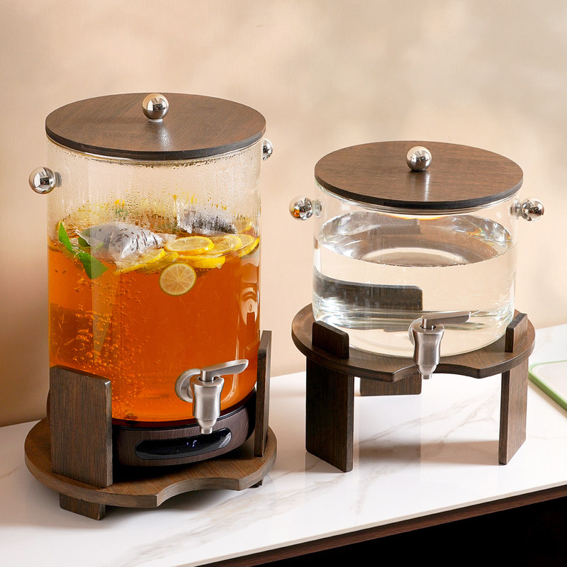 2026 New Large-Capacity High-Temperature Resistant Glass Cold Water Pitcher with Spigot for Hotel Cola Drinks, Heating, and Herbal Tea Container 2026 New Large-Capacity High-Temperature Resistant Glass Cold Water Pitcher with Spigot for Hotel Cola Drinks, Heating, and Herbal Tea Container