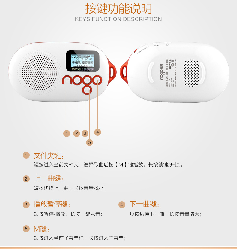 cục phát wifi không dây Nogo / âm nhạc trái cây Q12 thẻ di động loa đài phát thanh mini cũ MP3 máy phát FM - Trình phát TV thông minh củ phát wifi 4 râu