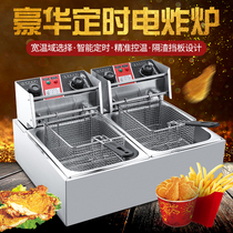 Commercial electric fryer oil basin potato tower special Fryer Fryer Fryer Fryer Frying Pan bombing Big Squid chicken row cylinder
