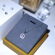 AnytimeS925 Sterling Silver Artificial Diamond choker Ladies Fashion Simple Little Pendant Necklace Women Gift 4501