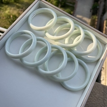 Natural blue field jade blue background bracelet jade bracelet Shaanxi Xian blue field jade specialty jade with certificate live jade