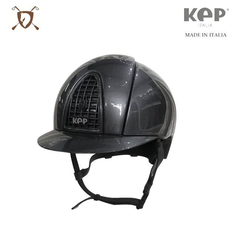 Italy KEP equestrian helmet Glossy men's and women's equestrian hats Comfortable light cavalry helmet harness atmospheric gray
