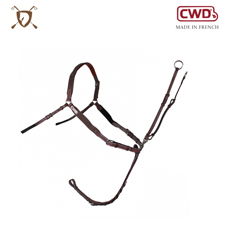Palatine harness French CWD imported horse equipment front chest belt CC12C cowhide outdoor equestrian sports goods