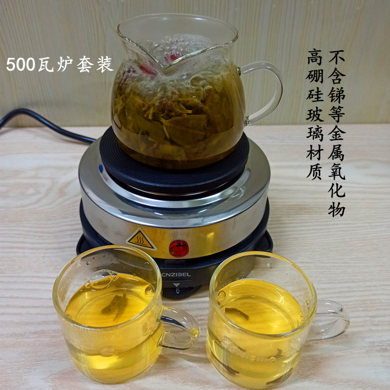 High borosilicate glass teapot with electric stove cooking tea Gansu can Tea Tea Tea maker can set boiled tea can Cup home