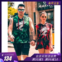 Thương hiệu Rehagel thủy triều cỡ lớn 2019 vài mẫu áo vest trùm đầu cộng với phân bón để tăng tiết mồ hôi - Lót áo ba lỗ tập gym