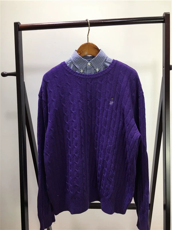 Áo len nam cổ điển cơ bản của Hàn Quốc vòng cổ xoắn 80 mẫu áo len cardigan ấm áp - Áo len