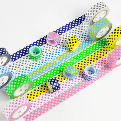 Japan imported MT and paper tape mt 01D single roll packaging new water Jade wave dot model a total of 10 colors