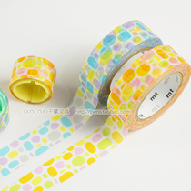 Japan imported mt and paper tape 2015 autumn and winter hand account decoration swimming pool blue and yellow 15mm*10m