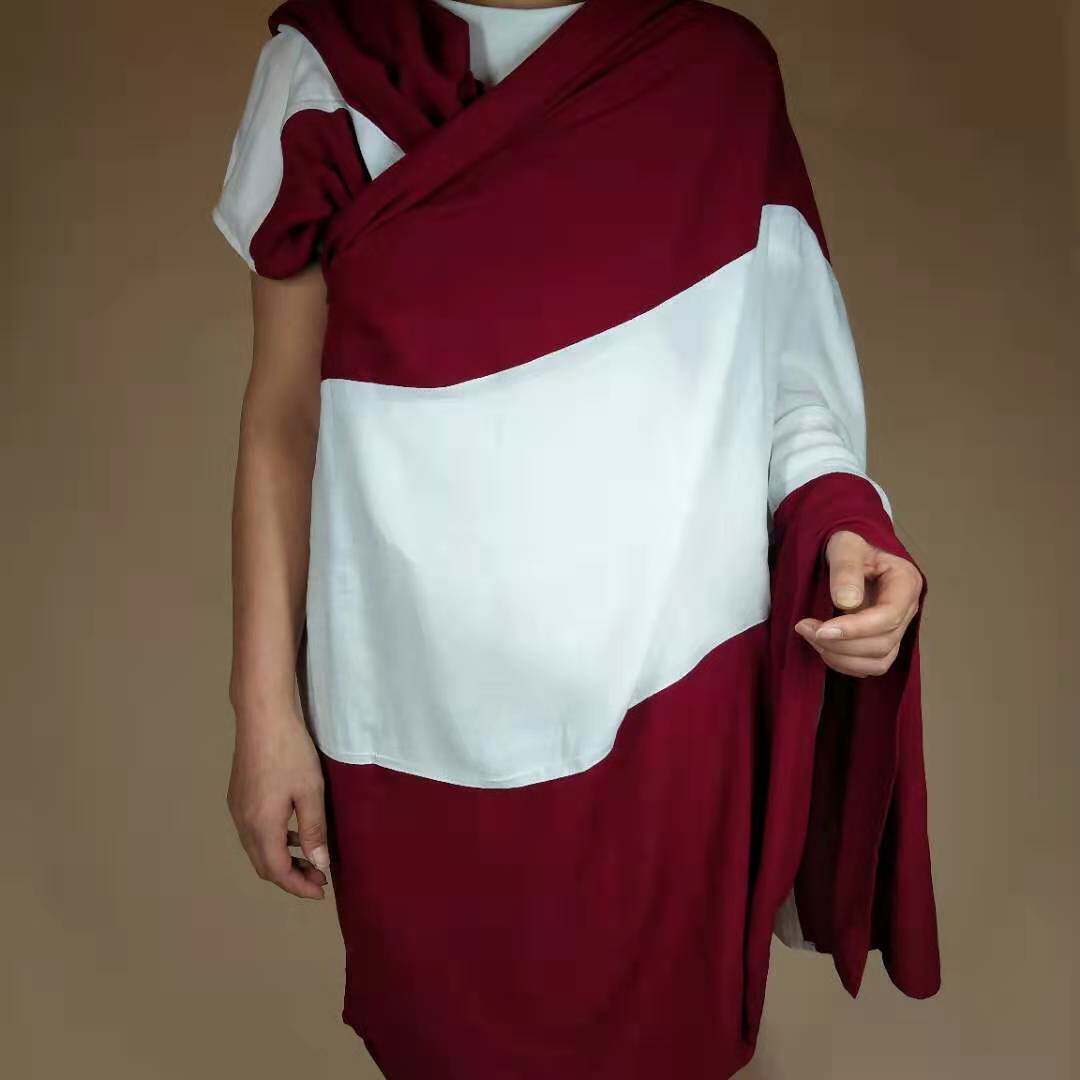Red and white Beatles pure cotton yoga curses cashierato dhabias (thin section) soft and delicate softly