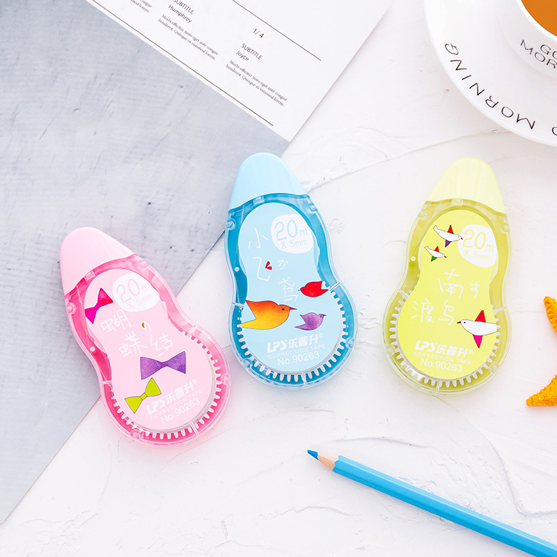 Lep-up stationery 90263 large capacity correction with 20m-meter student with cute coating change with correction belt