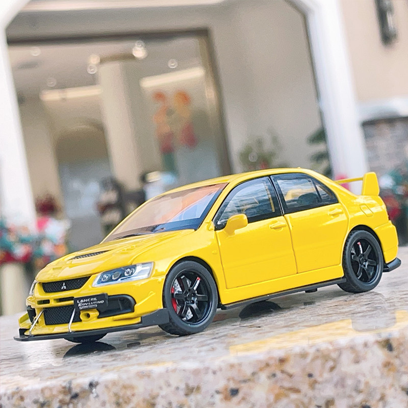 1/32 Модель автомобиля Mitsubishi EVO JDM Lancer Wing God Спортивный автомобиль со звуком и светом, коллекция игрушечных автомобилей из сплава для мальчиков, украшение Изображение 1