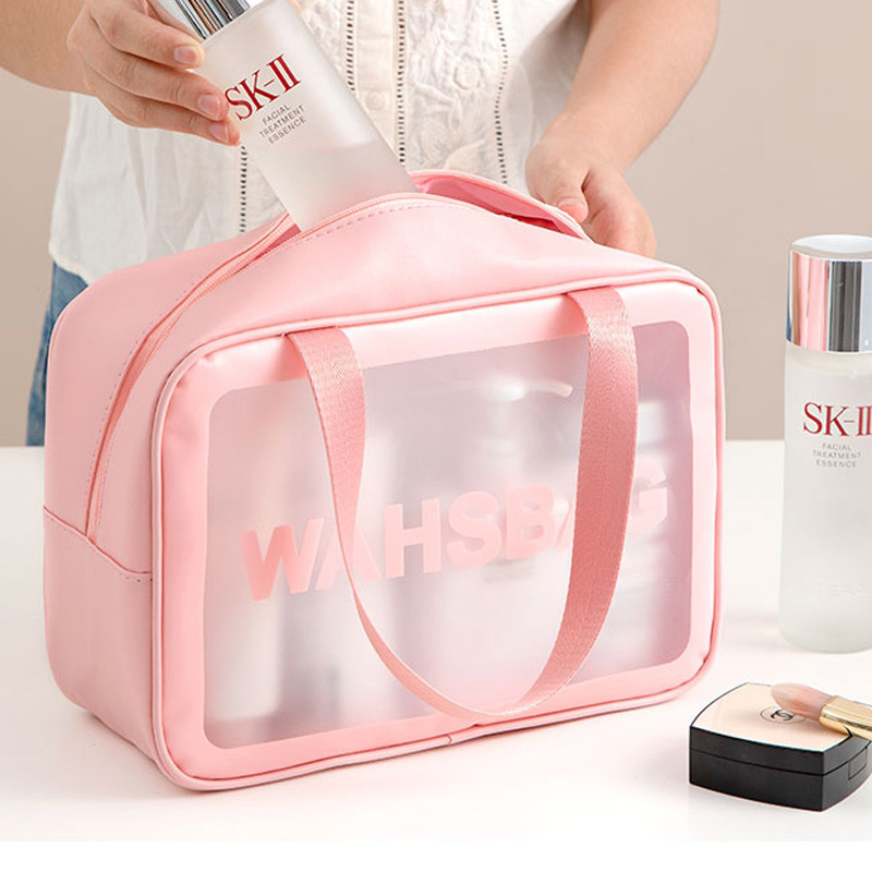Net Red Makeup Bag Ultra Fire Transparent Waterproof Wash Bag Large Capacity Travel Portable Skin-care Products Cashier Bag Subgod