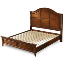 Manufacturer American European solid wood furniture country retro simple wedding bed double 1 8 meter large bed 1 5 meter bed