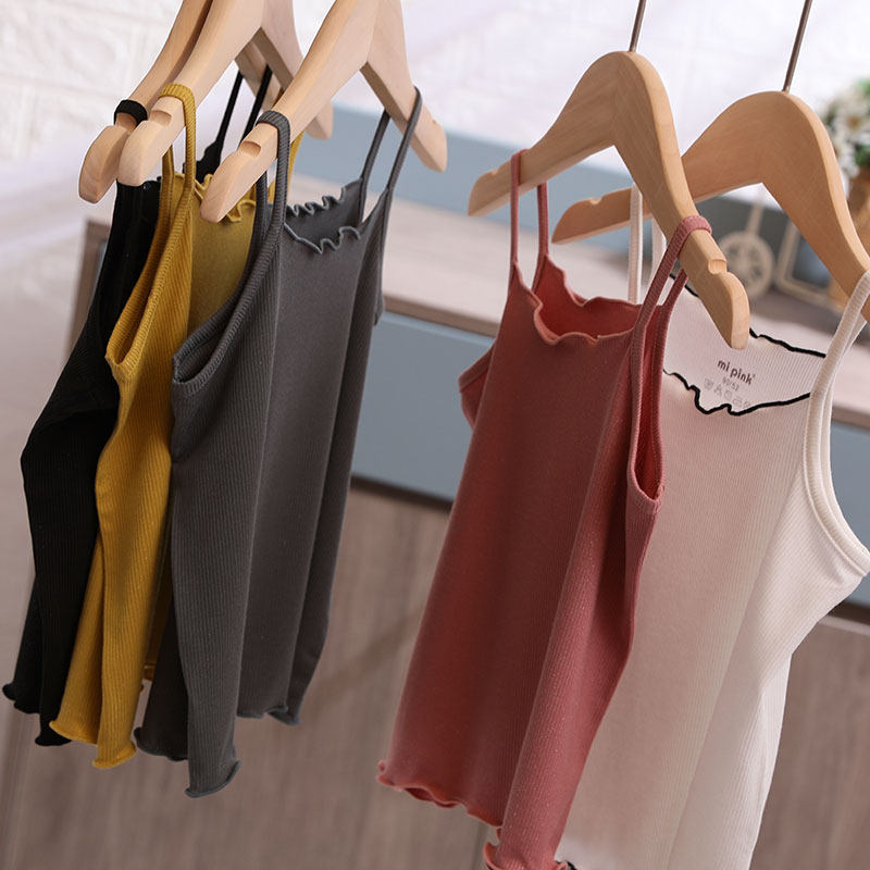 Instant highlights Girls Summer Thin Suspender Baby Sleeveless Little Girl Modal Top Kids Foreign Tank Top