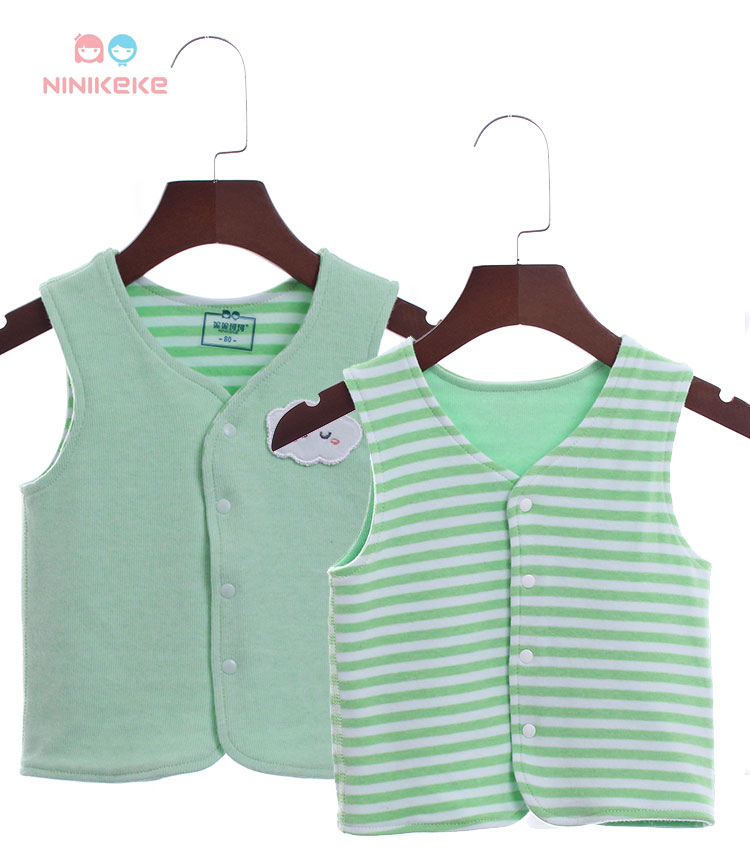 Áo len mỏng cho bé trai mùa xuân và mùa thu bé trai cardigan nữ bé nhỏ vest vai bé bông vest hai mặt ghi le jean cá tính cho bé