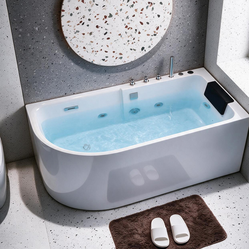 Acrylic Fan-Shaped Household Commercial Five-Piece Set Surfing Constant Temperature High-End Integrated Knife-Shaped Small Apartment Adult Bathtub Acrylic Fan-Shaped Household Commercial Five-Piece Set Surfing Constant Temperature High-End Integrated Knife-Shaped Small Apartment Adult Bathtub