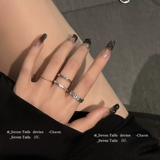 Tide, комплект, небольшое дизайнерское кольцо, 4 предмета, тренд сезона, на указательный палец